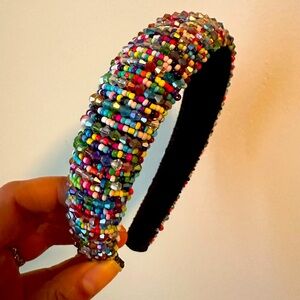 Multicolor beaded headband for women